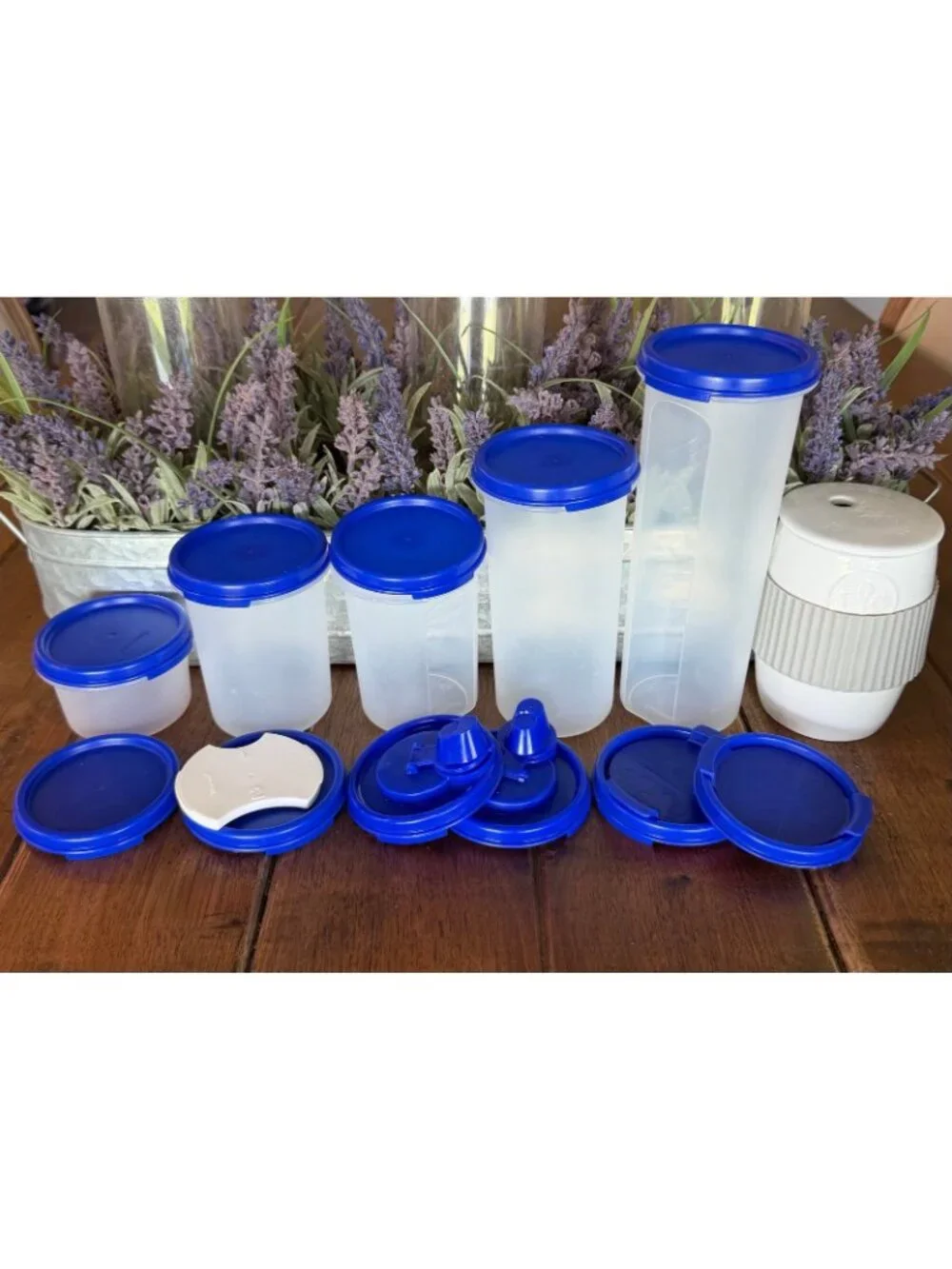 Tupperware Modular Mates Storage Container Set + Pampered Chef Ceramic Microwave